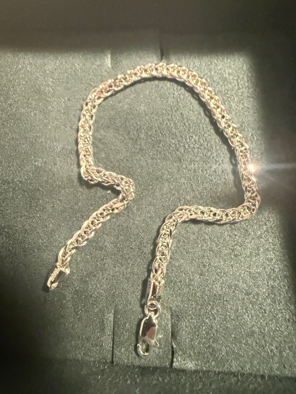 Dakota Lightweight Wheat Chain Bracelet in 14K White